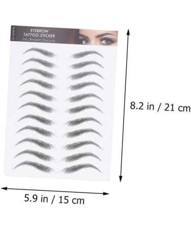 MUSISALY 3 Sheets Waterproof Eyebrow Stickers Waterproof Fake Eyebrows Sticker Eyebrows Transfer Stickers 21x15cm Black 2 - Buy Online on SooperMarket.com