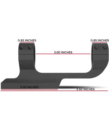 Monstrum Extended Series Offset Picatinny Scope Mount | 30mm Diameter | 0/20/30 MOA - Best Quality Scope Mount for Precision Shooting - Buy Online on SooperMarket.com