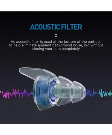 Geynutaly 2 Pairs High Fidelity Concert Ear Plugs Black Ear Plugs Silica Gel Ear Plugs with Fitler Hearing Protection for DJs Nightclub Concert Motorcycles - Buy Online on SooperMarket.com