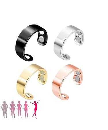 XELIJAHR Earallure Rings for Women Magnetic Earallure Magnetic Ring Anxiety Earallure Ring 4PCS (4pcs One Size) 4pcs One Size