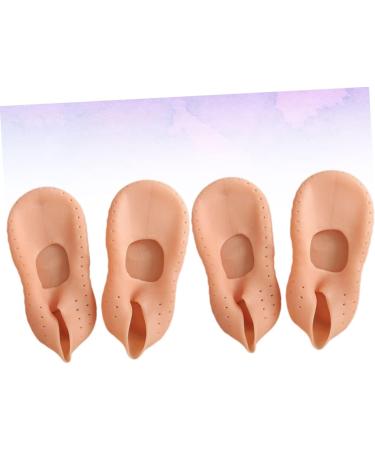 minkissy 2 Pairs Plantar Inserts Silicone Socks Foot Care Insoles for Plantar Spa Gel Socks Spa Moisture Socks Heel Socks for Cracked Heels Room Socks Elastic Heel Cover - Buy Online on SooperMarket.com