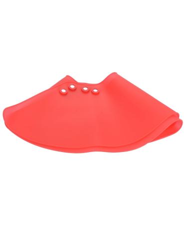 Yemirth Hair Cutting Collar Silicone Magnet Buckle is Soft Portable and Adjustable Haircut Shawl Hair Dyed Shawl Suitable for Salon Use or Home Use (red)