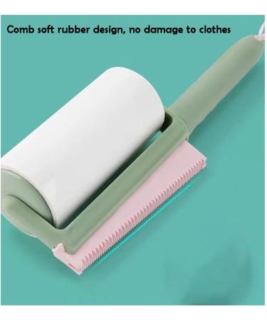 Extra Sticky Lint Roller for Clothes - 2 in 1 Pet Hair Remover & Carpet Scraper | Quick Dehairing Tool with 3 Refills - Buy Online on SooperMarket.com