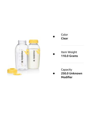 Medela Breastmilk Collection and Storage Bottles 8oz - 2 Pack, 250ml Capacity - Buy Online on SooperMarket.com