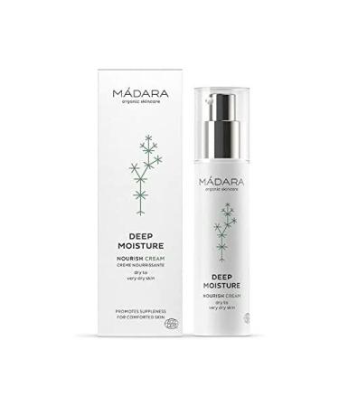 M DARA Organic Skincare | Deep Moisture Nourish Cream - 50ml Soothing and ultra-hydrating moisturiser for dry skin With hyaluronic acid and nutrient-rich plant extracts Vegan Ecocert certified.