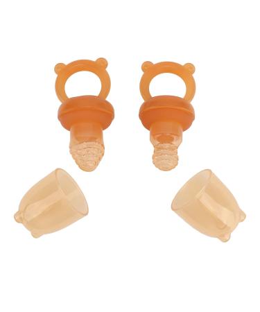 Baby Fruit Feeder Pacifier 2PCS - Silicone Toddler Feeding Tool | Easy Grip & Educational for Safe Eating - Buy Online on SooperMarket.com