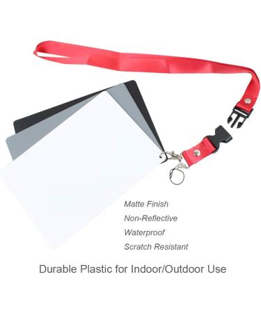 Foto&Tech Waterproof 18% Grey Card White Balance Exposure Photography Set - DSLR Calibration Checker for Video, Digital, Film - 5x7 Inch - Buy Online on SooperMarket.com