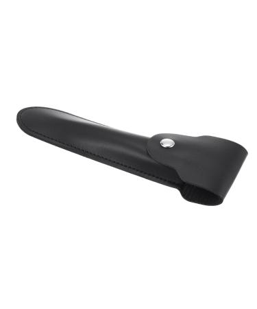 PATIKIL Leather Razor Protective Case Double Edge Razor Protection Sheath Shaving Device Protective Case for Travel Black