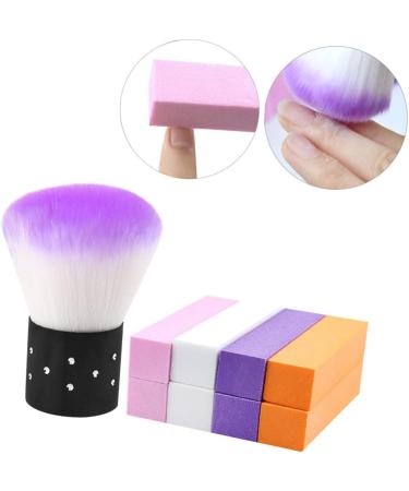 minkissy 1 Set Nail Block Bulk Nail Files Sand Paper Nail Sanding Buffer Nail Art Brush Nail Brush Remover Buffer Block Tools Nail Cleaner Brush Nail Polish Block Purple Paint Manicure - Buy Online on SooperMarket.com