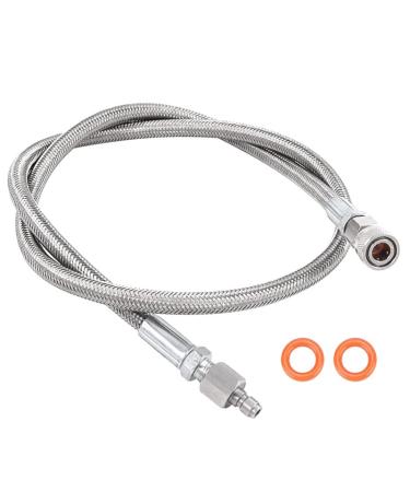 HMKUGO Paintball Airsoft Fill Whip Hose Extension - 36 Inch 4500psi Stainless Steel Air Fill Station & Charging System High Pressure Air Tool Fittings with Universal Quick-Disconnect Plug Adapter