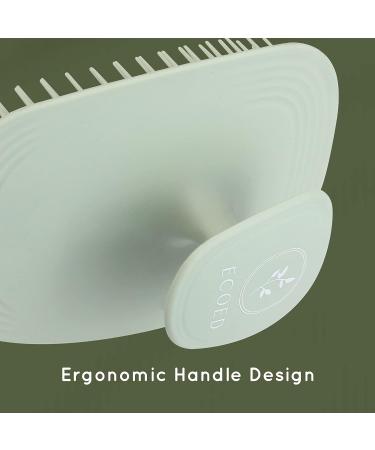 ecoed Scalp Massager Shampoo Brush - Dandruff Removal & Scalp Care - Wet/Dry Detangler for Men & Women - Short/Medium Hair - Green - Buy Online on SooperMarket.com