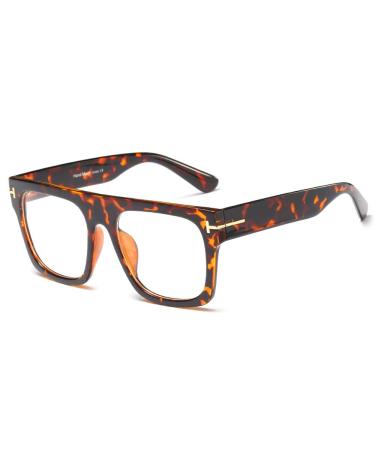 Jurchio Unisex classic glasses for men and women |Space glasses frame in the vintage look |Without strength clear glass glasses glasses with glasses case