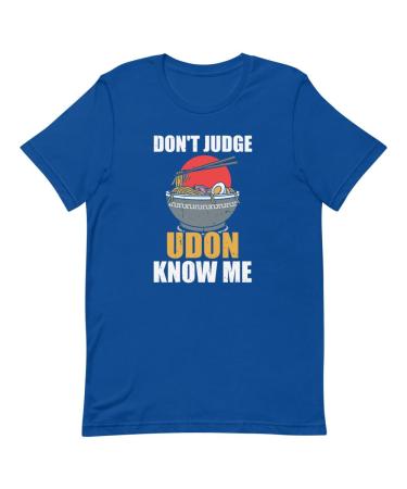 Teegarb Letter Blanket Humorous Don't Judge Udon Know Noodles Japan Foods Lover Novelty Ramen Soups True Royal XL XL True Royal