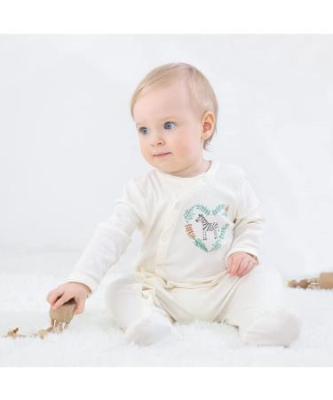 MAMIMAKA Baby Newborn Cotton Footed Pajamas 9-12 Months - Color8 - Buy Online on SooperMarket.com