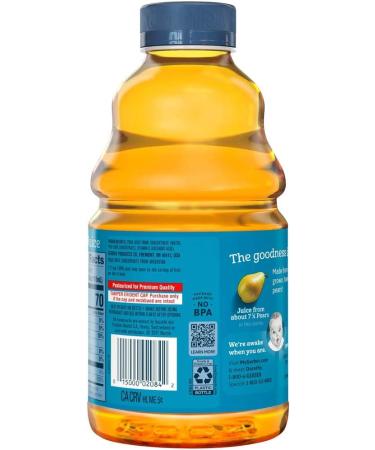 Gerber Nature Select Baby 100% Pear Juice 32 Fl Oz (Pack of 2) - All Natural Fruit Juice for Infants - Buy Online on SooperMarket.com