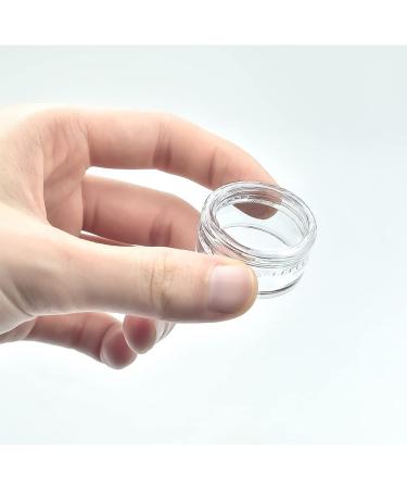 55Pcs 5g Sample Containers with Lids, Labels - Clear Acrylic Jars for Cosmetics, Creams, Makeup, Nails - Buy Online on SooperMarket.com