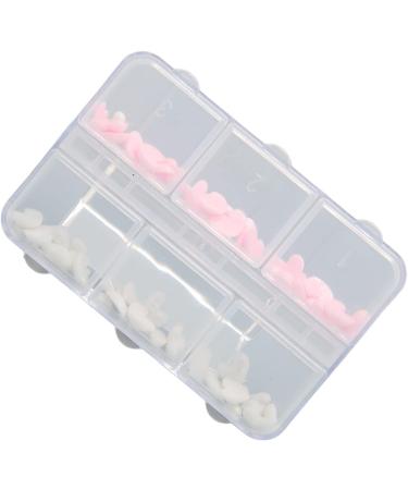 Nail Art Decoration Pink and White Heart Shape Nail Art Accessories Cute 3D Safe for DIY - Buy Online on SooperMarket.com