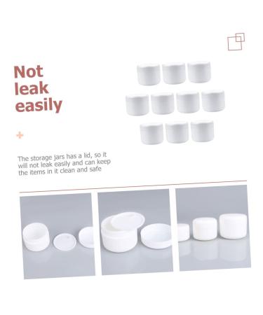 FRCOLOR 20 Pcs Cosmetic Lotion Bottles & Makeup Brushes - Portable Cream Boxes for Travel - Multifunctional White Ointment Containers - Buy Online on SooperMarket.com