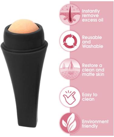 Oil Absorbing Roller - Natural Volcanic Stone Facial Oil Control Stick Mini Massager | Best for Oily Skin - Buy Online on SooperMarket.com