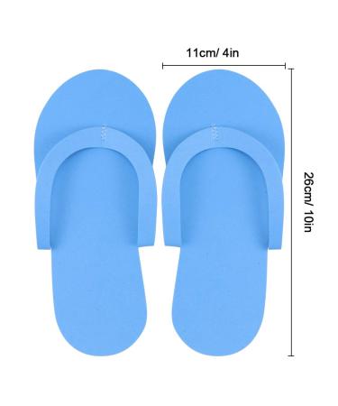 Hysagtek 12 Pairs Disposable Foam Flip Flops - Random Color | Lightweight Slippers for Shower, Pedicure, Beach - Buy Online on SooperMarket.com