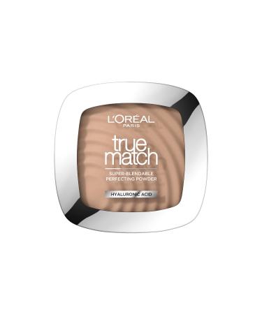 L'Or al Paris Powder Foundation Super-Blendable With Hyaluronic Acid Light Texture for a Flawless Finish True Match Perfecting Powder N4 N4 9 g (Pack of 1)