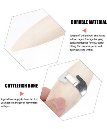 6 Pieces Bird Cuttlebone Toys Parrot Chew Calcium Toy Chewing Cuttlefish Bone with Metal Holder Bird Pet Molar Toy for Parrots Cage Birds Reptiles Tortoises Snails - Buy Online on SooperMarket.com