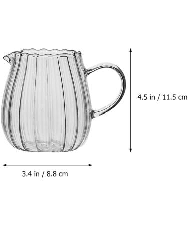 Hemoton Glass Creamer Pitcher Glass Creamer Small with Handle Tea Coffee Creamer Pitchers Dispenser Sauce Serving Pitcher Creamer Jug for Kitchen Clear Glass Creamer Pourer - Buy Online on SooperMarket.com
