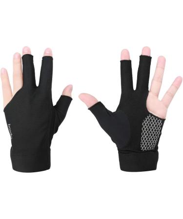 Pool Glove Left Hand for Billiards - Elastic Lycra Billiards Glove for Men and Women - 3 Finger Show Gloves for Billiard Shooters - Ideal for Carom, Pool, Snooker Cue Sport - 1PCS - Buy Online on SooperMarket.com