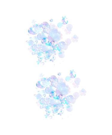 STOBOK 4 Packs DIY Pearls Spacer Beads Loose Sequins Paillettes Glitter Powder Super Flash White Whitex2pcs 2x1.2x0.1cmx2pcs