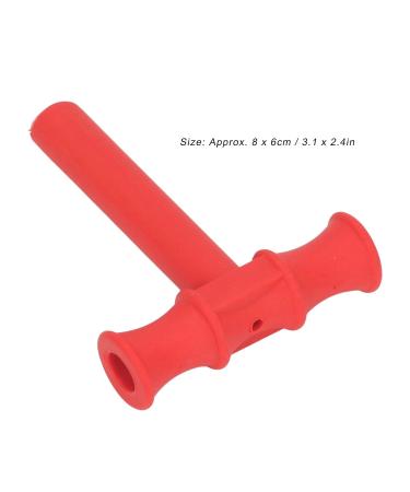 Sensory Chewing Oral Motor Skills Tool | T-Shaped Chewing Tube for Speech Training | Chewing Tubes for Kids & Adults - 8x6 cm Red - Buy Online on SooperMarket.com