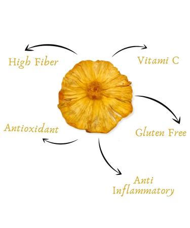 3.5 oz Dehydrated Pineapple Slices - Large Batch of Over 20 Dried Pineapple Fruit Pieces for Cocktails & Garnishes - Buy Online on SooperMarket.com