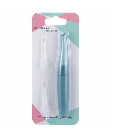 2pcs Luminous Ear Wax Remover Spoons with LED Light - Blue | Practical Newborn Ear Cleaning Tool - Buy Online on SooperMarket.com