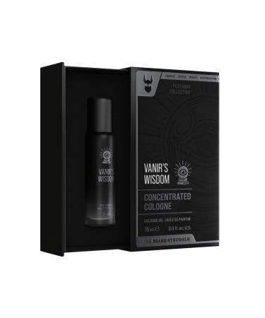 Concentrated Cologne for Men by Beard Struggle - 6x More Longer Than Traditional Colognes - Platinum Collection - Vanir's Wisdom - Mens Cologne 15 mL / 0.5 US. fl. oz. Glass Roller Bottle