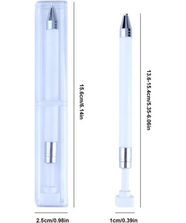 Nail Art Drill - Manicure Dotting Pencil for Artistic Nails Manicure Art Pencil for Nails Lightweight Portable Nail Tool for Home Travel White - Buy Online on SooperMarket.com