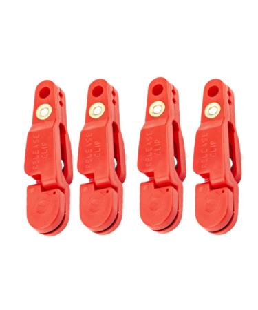 VOANZO 4PCS Heavy Tension Snap Release Clips for Kites Planer Board Downrigger Trolling Fishing (Red)