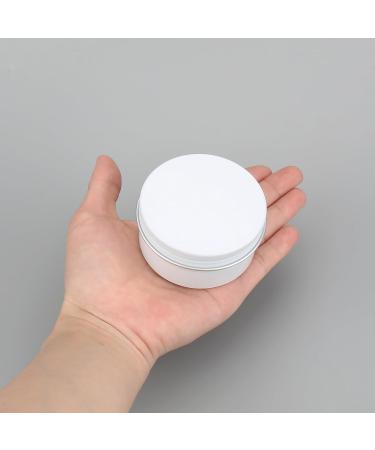 Buy Zeoabsy 10-Piece 80ml White Aluminum Jars - Perfect for Cosmetics Candles & Ointments | Includes Spatulas & Etiquette Labels - Buy Online on SooperMarket.com