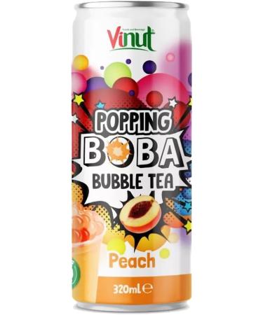Vinut Popping Bubble Tea 320ml Variety Pack - Natural Fruit Flavours Antioxidant-Rich Ready to Drink - Strawberry Peach Mango Lychee 4 Mixed Packs - Buy Online on SooperMarket.com