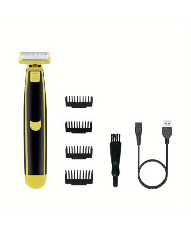 Wet and Dry Electric Shaver for Men Rechargeable Full Body Washed Shaver Waterproof Men's Rotary Facial Shaver Ergonomic Body Shaver (1PC)-Model #8 Black