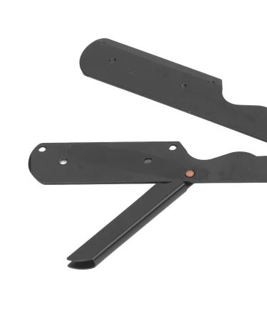 Premium Black Razor Wood & Swing Lock Razor for Precision Barbering | Barber Bart Klinge Rack - Perfect for Men's Grooming - Buy Online on SooperMarket.com