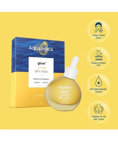 Glow+ Juicy Dew Drops - Hydrating Highlighter with Vitamin C & Papaya | Smooth Glossy Finish | 1.01 Fl Oz - Buy Online on SooperMarket.com