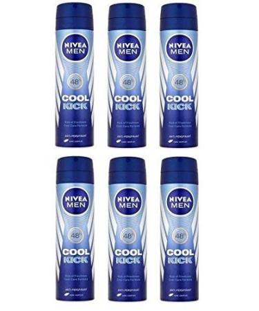 6 x Nivea Men Cool Kick 48h Anti-Perspirant 150ml by Nivea Men