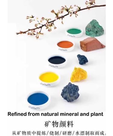 Easyou Jiangsixu Tang Traditional Professional Chinese Painting Color Powder Pigment Made from Natrual Mineral and Plant 5g(0.18oz) x12colors Jiangsixu Tang 12colors - Buy Online on SooperMarket.com
