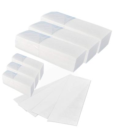 Potuanot 600 pieces of fleece strips for warm wax and sugar paste non -woven depilatory wax strips for body and face (2 sizes)