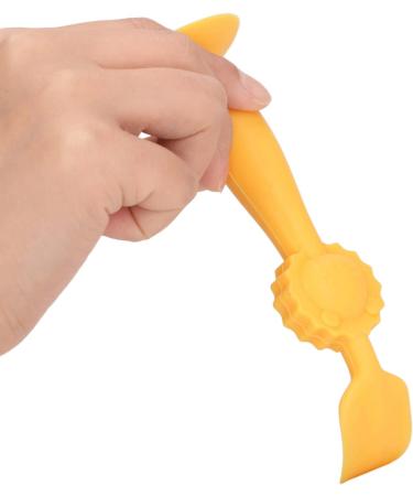 Flexible Silicone Diaper Cream Spatula - Baby Butt Paste Applicator with Suction Cup | Essential Tool for Newborns & Infants (Yellow) - Buy Online on SooperMarket.com