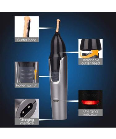 3 in 1 Ear & Nose Hair Trimmer - Rechargeable Waterproof Facial Hair Remover for Men & Women | Ideal for Travel & Easy Cleansing - Buy Online on SooperMarket.com