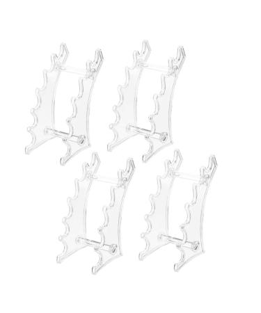Mikinona 4pcs Arc Pen Holder Acrylic Eyeliner Holder Eyeliner Display Rack Lipstick Organizer Simple Cosmetic