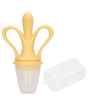 Soft Baby Fruit Feed Pacifier - Yellow Massage Rubber for Newborns | Improves Hand-Eye Coordination | International Shipping - Buy Online on SooperMarket.com