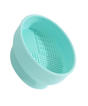 Angoily Makeup Tool Cleaner Bowl Storage Box Silica Gel Beauty Egg Makeup Tools Cleaner