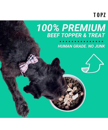 TOPZ Dog Food Chunky Beef & Veggies Broth Kibble Topper - 100% Natural Dog Food Topper in Beef Bone Broth with vegtables for Picky Eaters - No Preservatives - All Natural Dog Treat & Mix-in (3-Pack) - Buy Online on SooperMarket.com