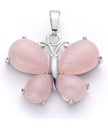 Crystal Rough Natural Quartz 1pc Butterfly Formed Pendant Amethyst Natural Crystals Tiger Eye geman Opal Stone for Women Gift Necklace Jewelry (Size : Tiger Eye) - Buy Online on SooperMarket.com